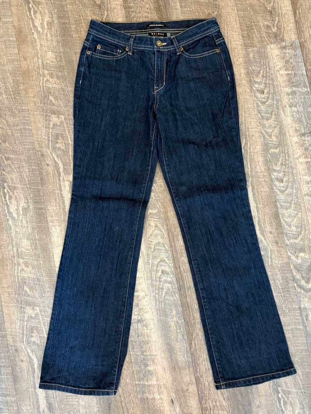 3/$15 Liz Claiborne Axcess Dark Blue Relaxed Fit Jeans